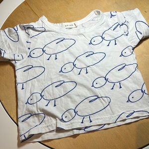 Kid + Kind organic boxy bird tweet tee shirt